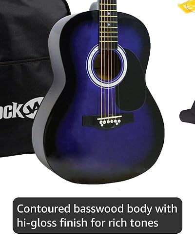 Amazon.com: RockJam Acoustic Guitar Kit with Stand, Tuner, Gig Bag